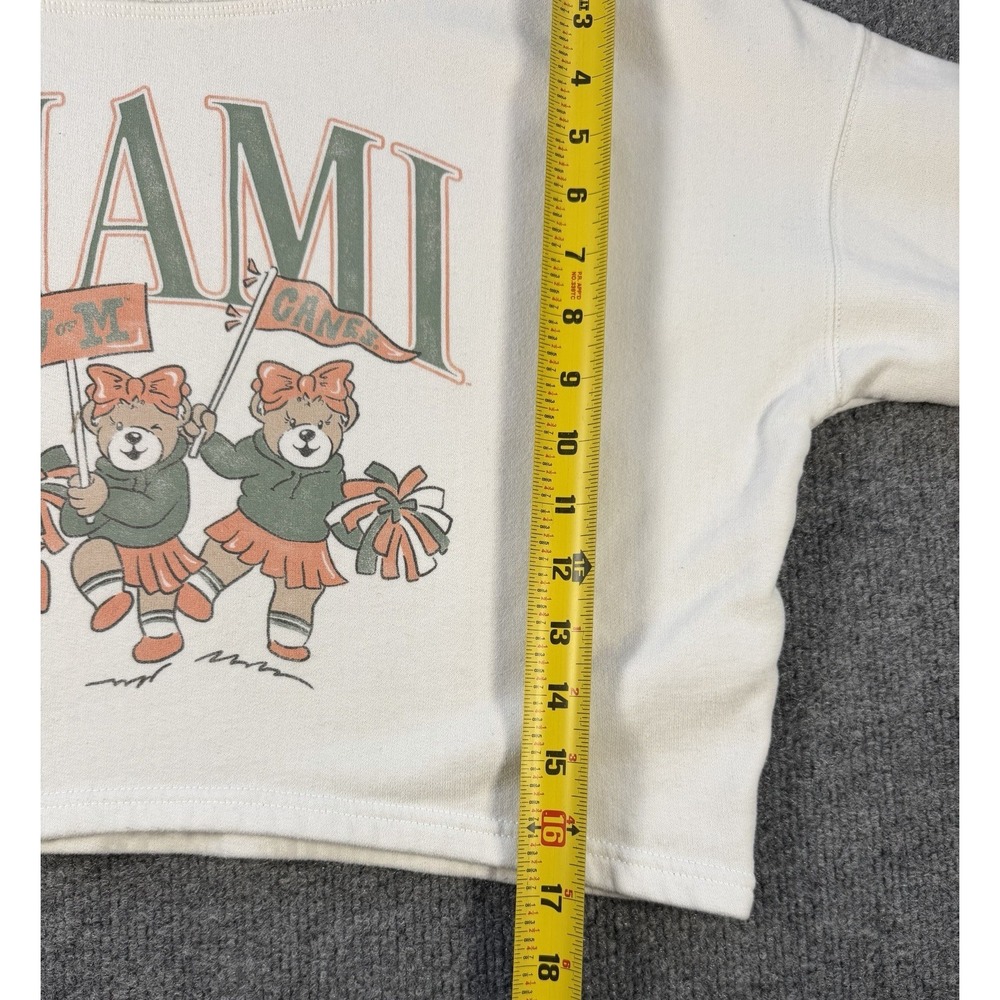 Hollister Blue 84 Miami Hurricanes Cheerleader Bears Cropped Sweatshirt XXS - Picture 5 of 7
